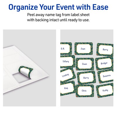 Avery Rectangle Multipurpose Labels, 2-1/3" x 3-3/8", White, 80/Pack (19479370500)