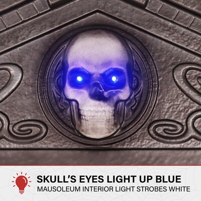 Haunted Hill Farm 6.7 ft. Motion-Activated Mausoleum Halloween Animatronic by Tekky (HHMAUSOLEUM-1FLSA)