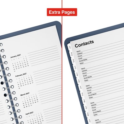 2025-2026 Staples 5" x 8" Academic Weekly & Monthly Planner, Navy (ST60362-25)