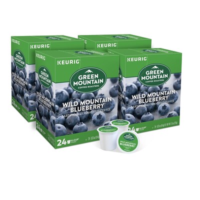 Green Mountain Wild Mountain Blueberry Coffee, Keurig K-Cup Pods, Light Roast, 96/Carton (67832)