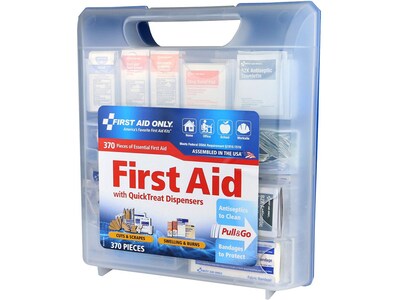 First Aid Only QuickTreat First Aid Kit, Plastic Case, 50 People, 370 Pieces (91407)