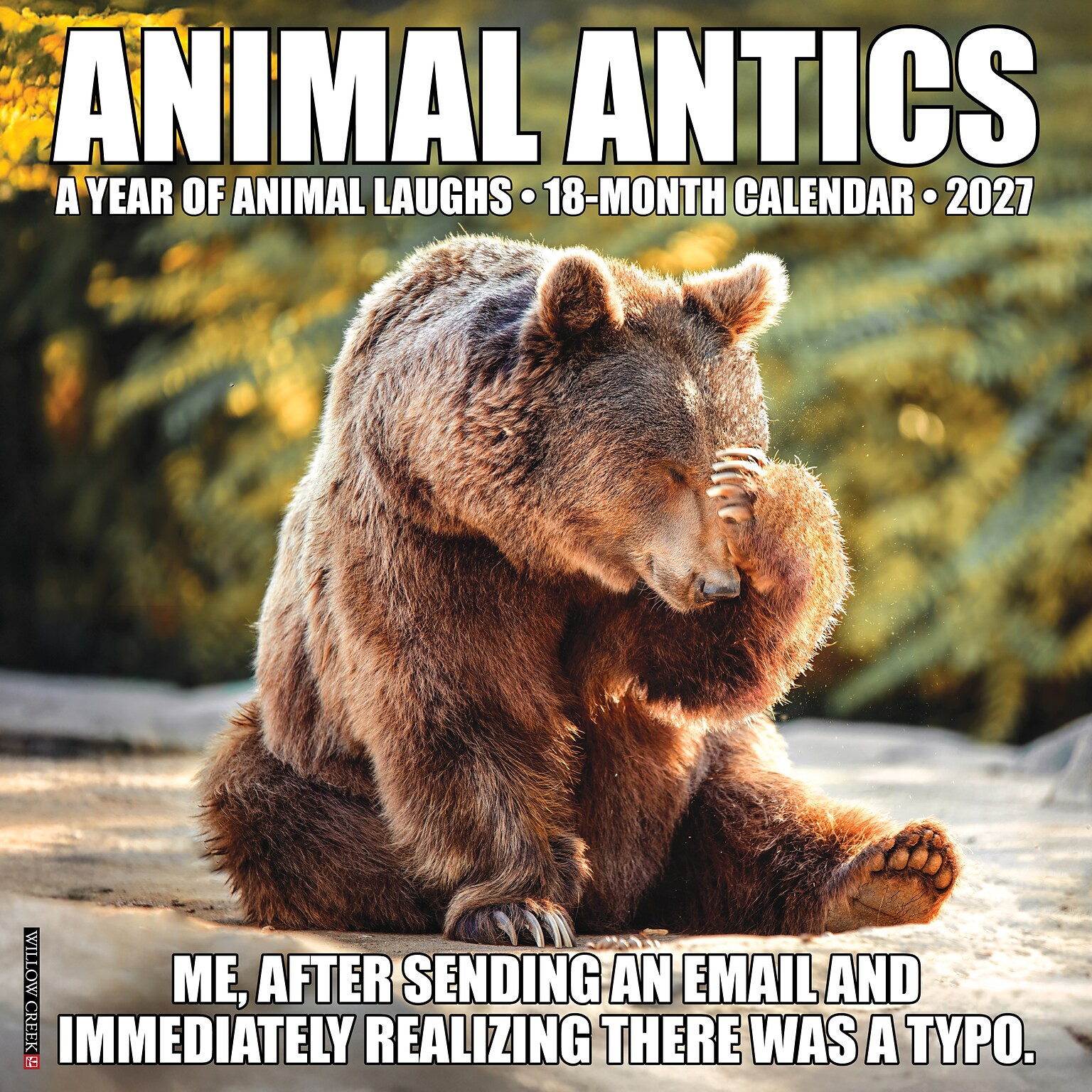 2027 Willow Creek Animal Antics 12 x 12 Monthly Wall Calendar, Assorted Colors (58787)