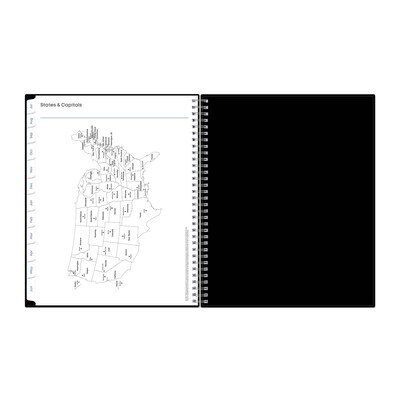 2025-2026 Blue Sky 8.5" x 11" Academic Year Weekly & Monthly Planner, Plastic Cover, Solid Black (134433-A26)