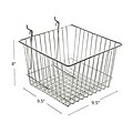 Azar® Wire Basket, Chrome, 8(H), 2/Pk