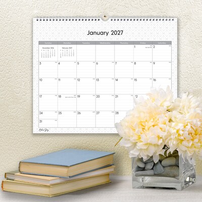 2027 Blue Sky Enterprise 15" x 12" Monthly Wall Calendar, Black/White (111292-27)