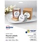 Avery Print-to-the-Edge Laser/Inkjet Labels, 2 1/2 Diameter, White, 9 Labels/Sheet, 10 Sheets/Pack,