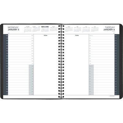 2026 AT-A-GLANCE 8.5 x 11 Daily Appointment Book, Faux Leather Cover, Black (70-214-05-26)