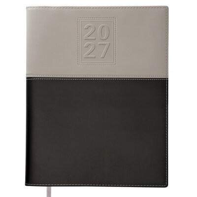 2027 Excello Brands 8 x 10 Weekly & Monthly Standard Planner, Paperboard Cover, Gray/Black (PKT-CY27-810-GY)