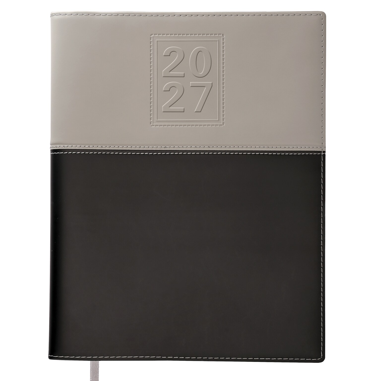 2027 Excello Brands 8 x 10 Weekly & Monthly Standard Planner, Paperboard Cover, Gray/Black (PKT-CY27-810-GY)