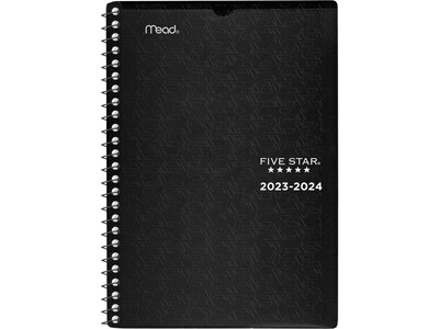 2023-2024 Five Star 5.5 x 8.5 Academic Weekly & Monthly Student Planner, Assorted Colors, Each (CA