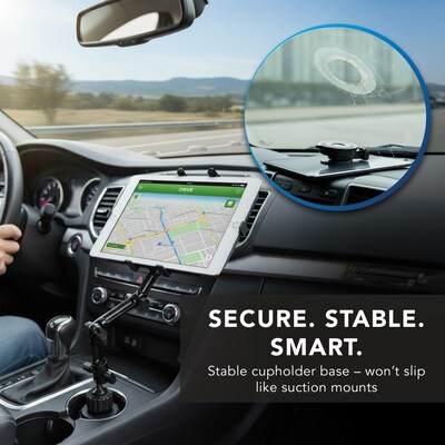 Mount-It! Tablet Car Cup Holder Mount for iPad 2/3/iPad Air/iPad Air 2 and 7" to 11" Tablets, Black (MI-7320)