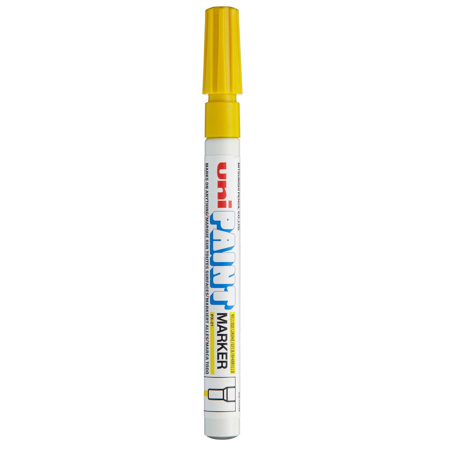 uni PAINT PX-21 Oil-Based Paint Marker, Fine Line, Yellow (63705)