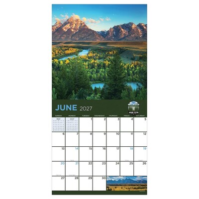 2027 TF Publishing National Parks 12" x 12" Monthly Wall Calendar, Multicolored (27-1020)