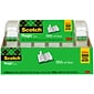 Scotch Magic Tape with Dispenser, Invisible, 3/4 in x 650 in, 6 Tape Rolls, Clear, Home Office and Back to School Supplies