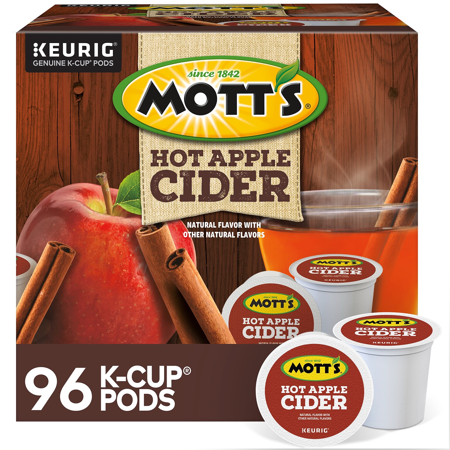 Motts Apple Cider, Keurig® K-Cup® Pods, 96/Carton (386040CT)