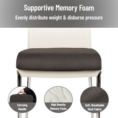 Mind Reader Memory Foam Office Chair Cushion, Black (MEMGEL-GRY)