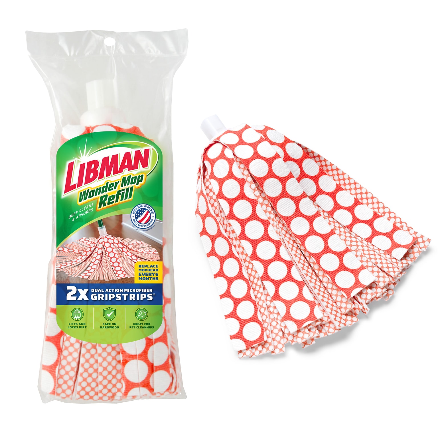 Libman Wonder Microfiber Twist Mop Head, #20, 6/Carton (2001006)