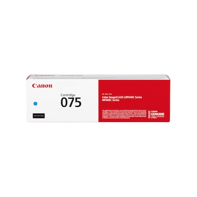 Canon 075 Cyan Standard Yield Toner Cartridge, Prints Up to 1,300 Pages (6364C001)