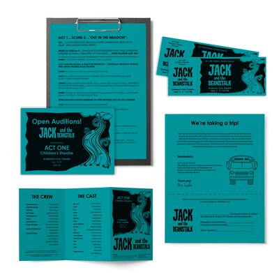 Astrobrights 8.5" x 11" Color Multipurpose Paper, 24 lbs., Terrestrial Teal, 500 Sheets/Ream, 10/Ream (21849/22479CT)