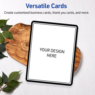 Avery Double Black Border Matte Blank Card, White, 20/Pack (S00-DM4)