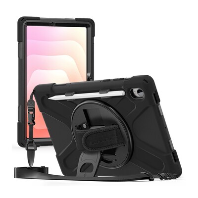 SaharaCase Raider-X Series Heavy Duty Case for Galaxy Tab S11, Hand Strap & Shoulder Strap, Scorpion Black (TB00492)