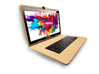 Linsay Octa Core 10.1" Tablet, 4GB RAM, 128GB Storage, Android 13, Bundled with Keyboard Case and Backpack