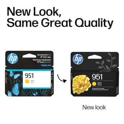 HP 951 Yellow Standard Yield Ink Cartridge, Prints Up to 535 Pages (CN052AN#140)