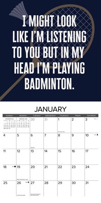 2026 Willow Creek Badminton 12" x 12" Monthly Wall Calendar, Blue (55663)