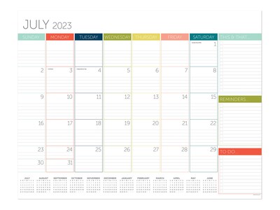 2023-2024 TF Publishing 22 x 17 Academic Monthly Desk Pad Calendar (AY24-8210x)