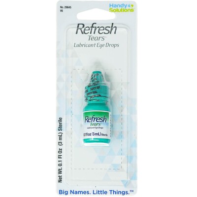 Refresh Tears Lubricant Eye Drops, 0.1 Fl oz Bottle, 6 Bottles/Traypack, 18 Traypacks/Carton