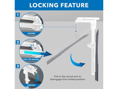 Mount-It! Tilt and Swivel Flip-down Ceiling TV Mount, 44 lbs. Max. (MI-4225WHT)