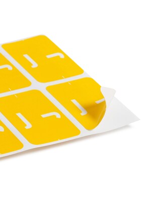 Smead® AlphaZ ACCS Color-Coded Alphabetic Label, J, Yellow, 100 Labels per Pack (67180)