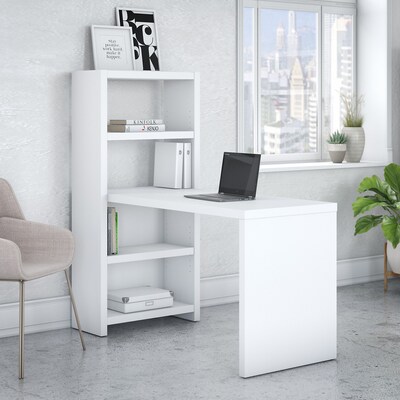 Bush Business Furniture Echo 56W Bookcase Desk, Pure White (KI60107-03)
