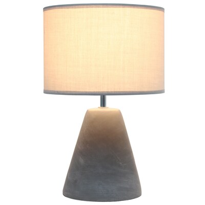Creekwood Home Tapered Concrete 14.37 LED Table Lamp, Gray (CWT-1010-GY)