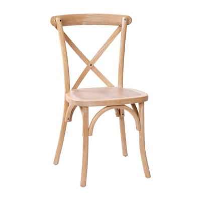 Flash Furniture Advantage Wood X-Back Chair, Armless, Driftwood (XBACKDRIFT)