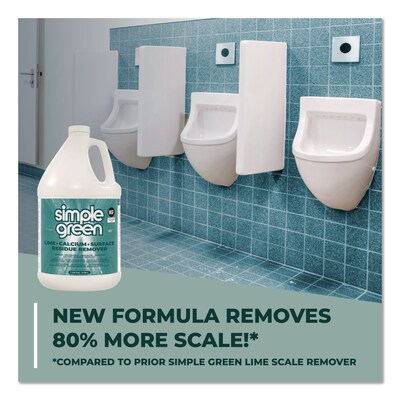 Simple Green Lime Calcium Surface Residue Remover, 1 gal Bottle, 6/Carton (SMP1700128)