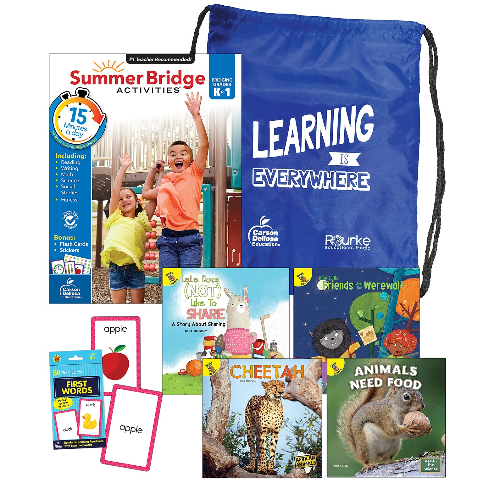 Summer Bridge Activities Summer Bridge Essentials Backpack, Grade K-1 Workbook, 8/Set (CD-745382B)