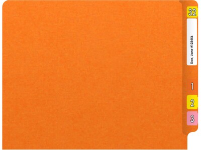 Medical Arts Press Heavy Duty End Tab File Folder, Straight-Cut, Letter Size, Orange, 40/Box (S-09461-ORG)