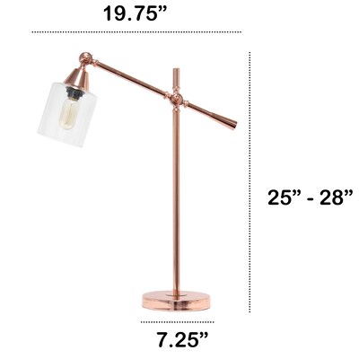 Lalia Home Vertically Adjustable Desk Lamp, Rose Gold (LHD-2001-RG)