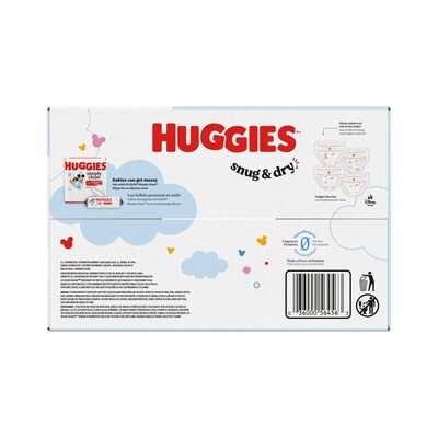Huggies Snug & Dry Baby Diapers, Size 3, 168/Carton (51520/56456)