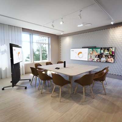 Neat Board 50 4K 50-Inch Multi-Touch Screen, 50MP Wide-Angle Camera, 113° FOV, 4x Zoom, Table Stand (NEATBOARD50-SE)