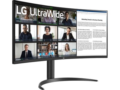LG UltraWide 34" Curved 100 Hz LCD Monitor, Black (34BR55QC-B)