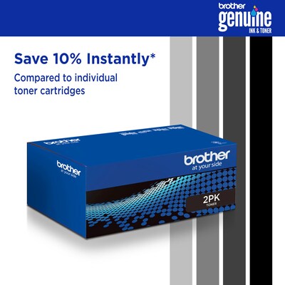 Brother TN-221 Black Standard Yield Toner Cartridge, 2/Pack  (TN2212PK)