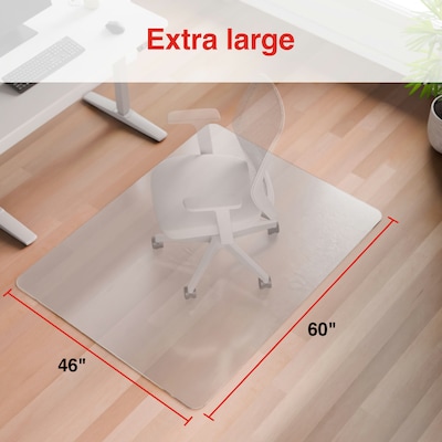 Quill Brand® Hard Floor Chair Mat, 46" x 60'', Crystal Clear (20230-CC)