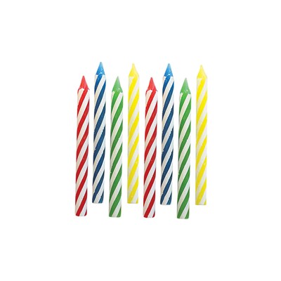 Party City Birthday Cake Candles, Assorted Colors, 24/Pack (AM170002-99)