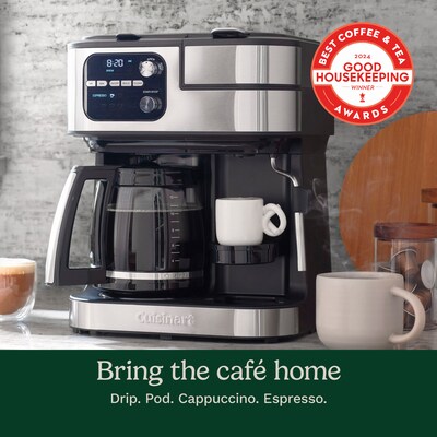 Cuisinart Barista Bar 4-in-1 12-Cups Automatic Coffee Maker, Black (SS4N1NAS)