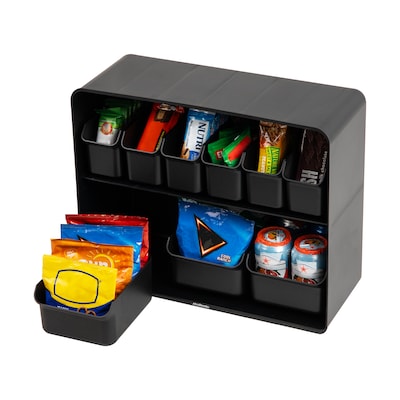 Mind Reader Plastic Organizers, Black (SNACKSHELF-BLK)