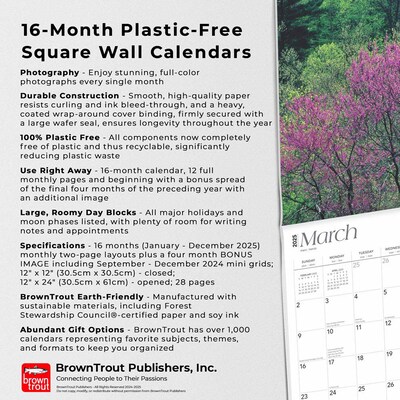 2025 BrownTrout Kentucky Wild & Scenic 12" x 12" Monthly  Wall Calendar (9781975475000)
