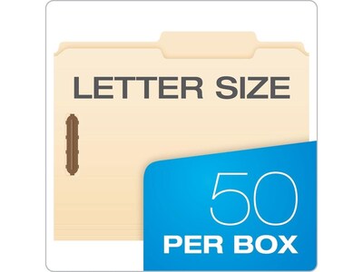 Pendaflex Reinforced Classification Folder, 3/4 Expansion, Letter Size, Manila, 50/Box (24580)
