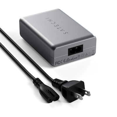 100W USB-C PD Compact Charger- US ( 2X Type-C / 1 Type-A) (space gray)